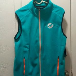 NWT! Miami Dolphins 100% Polyester Vest Teal.